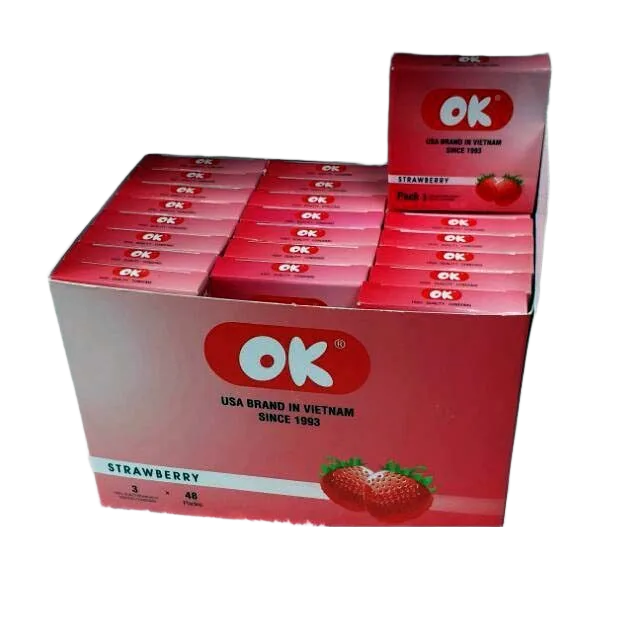 Ok Strawberry Premium Family Flavored Condoms