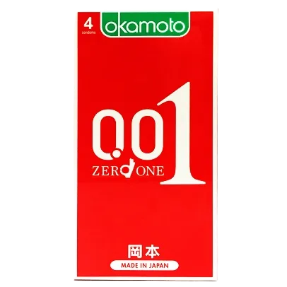 Okamoto 0.01 Ultra Thin Polyurethane Condoms 4 Pack