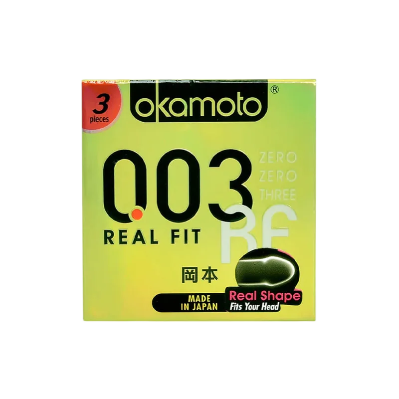 Okamoto 0.03 Ultra-Thin Real Fit Condoms Box of 3