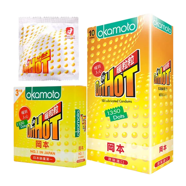 Okamoto Dot de Hot Textured Warming Condom