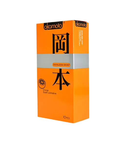 Okamoto Orange Pack of 10 Natural Latex Condoms Citrus Scent