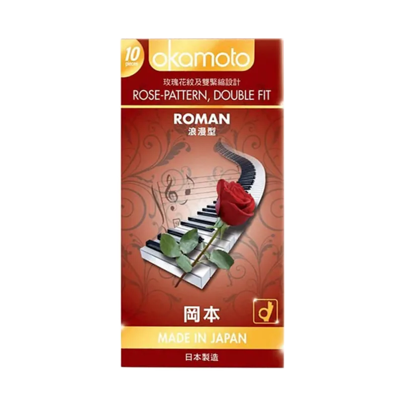 Okamoto Roman Rose Texture Condom Tight Fit 10pcs
