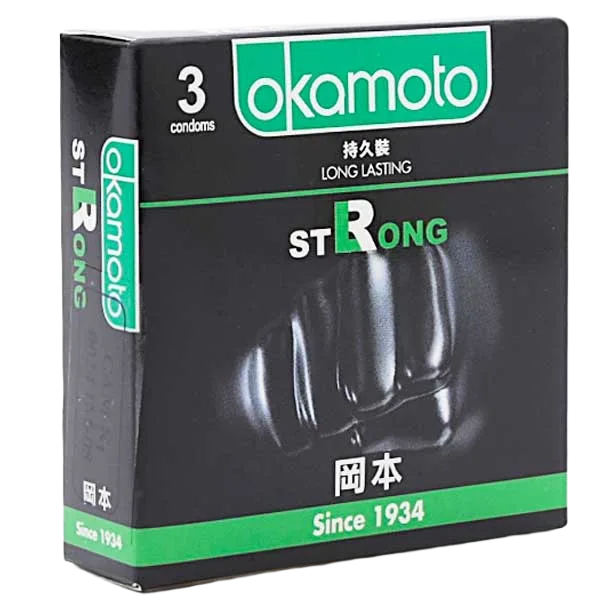 Okamoto Strong Mint Cooling Condoms 3-Pack Japan Quality