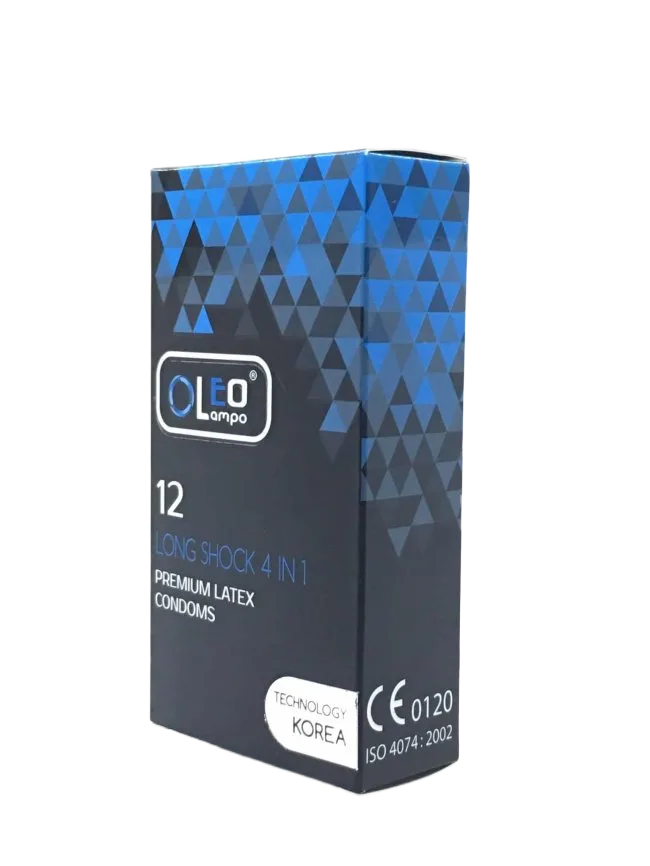 Oleo 4in1 Time-Extension Thin Ribbed Condom