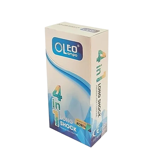Oleo Lampo 4in1 Ultra-Thin Cooling Textured Condoms 12pcs