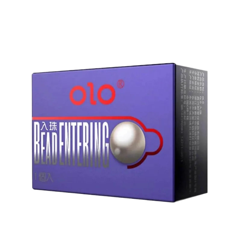 OLO 0.01 Beaded Condom Extra Length 3cm Ultra Thin 10pcs
