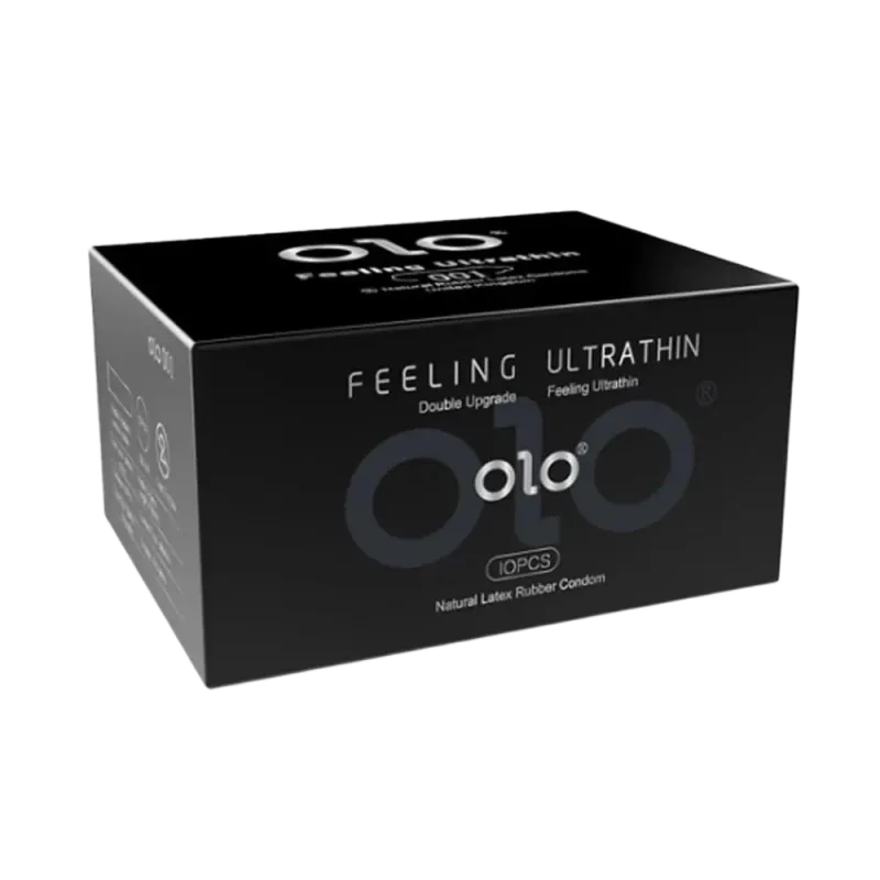 OLO 0.01 Black Vanilla Scent Ultra-Thin Condom 10 Pack
