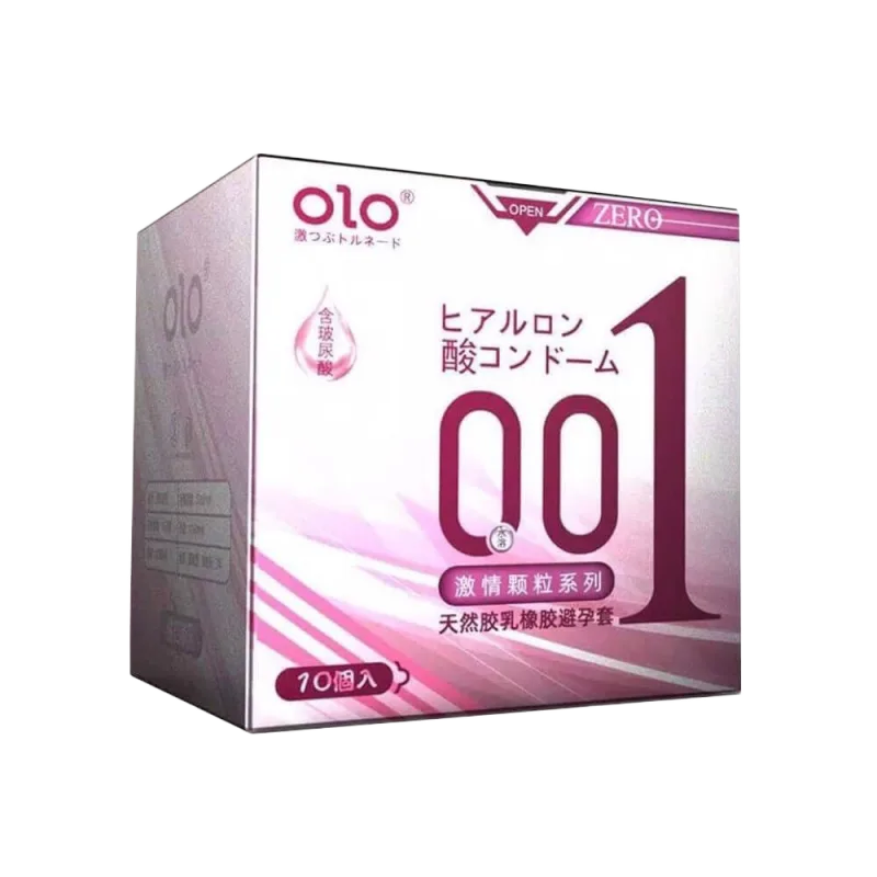 OLO 0.01 Pink Ultra Thin Textured Condom 10pcs Enhanced Pleasure