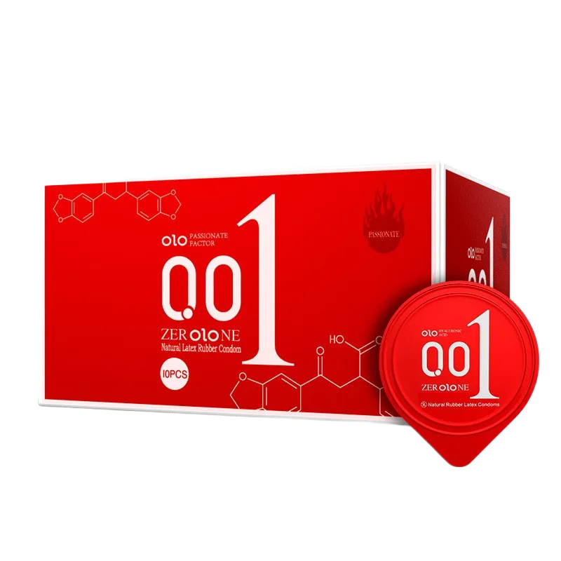 Olo 0.01mm Ultra Thin Transparent Condom Heat Transmitting
