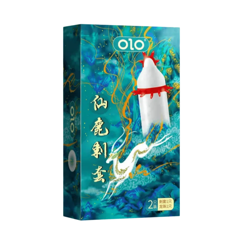 OLO Nai Textured Condom with Silicone Beads for Extra Thrill