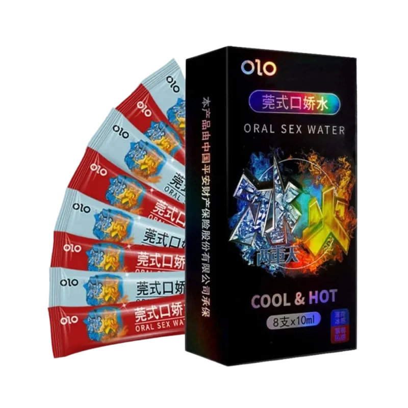 OLO Oral Sex Water Cool & Hot Love Drops 4 Pairs Safe Intimate Use