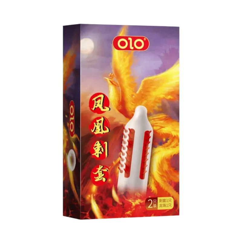 OLO Phoenix Standing Ribbed Premium Condom Reusable