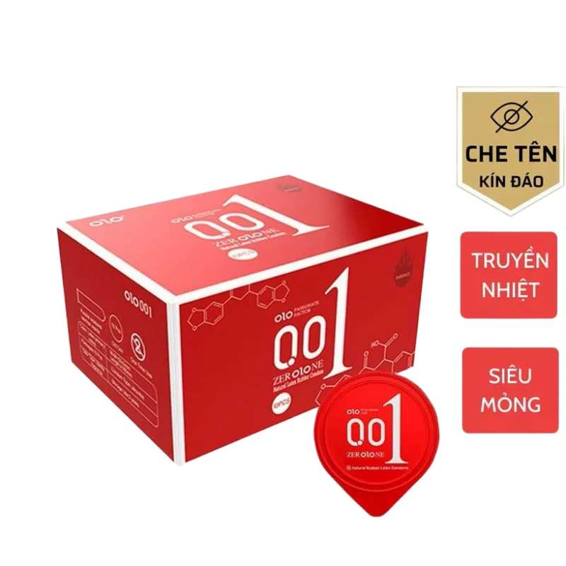 Olo Red Ultra-Thin Natural Latex Condom Safe Protection