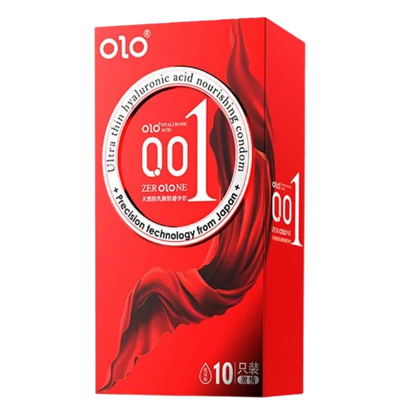 OLO Thin 001 Square Red Textured Ultra-Thin Condom