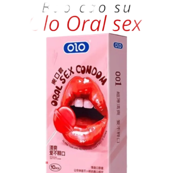 Olo Ultra-Thin Strawberry Oral Sex Condoms 10 Pack