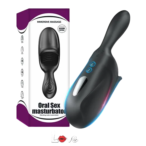Oral Sex Masturbator Penis & Testicles Vibrating Massager AD77