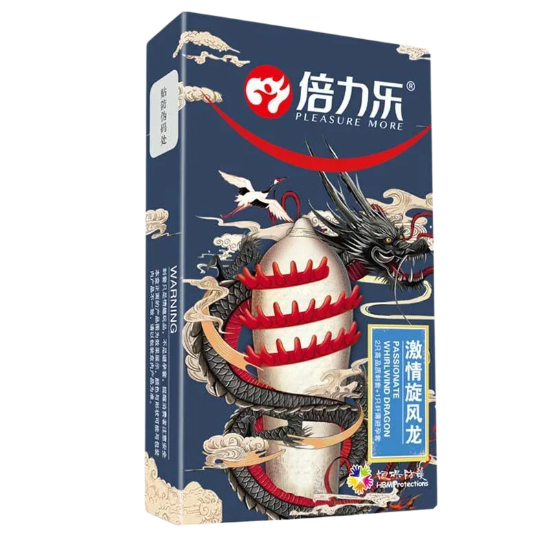 Passinote Whirl Wind Dragon Large Ribbed Condom