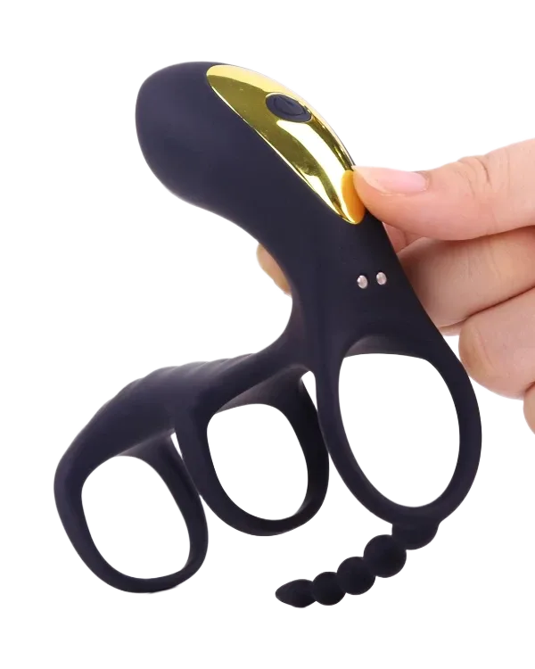 Penis Testicle Stimulator Ring Vibrating Blowjob Combo