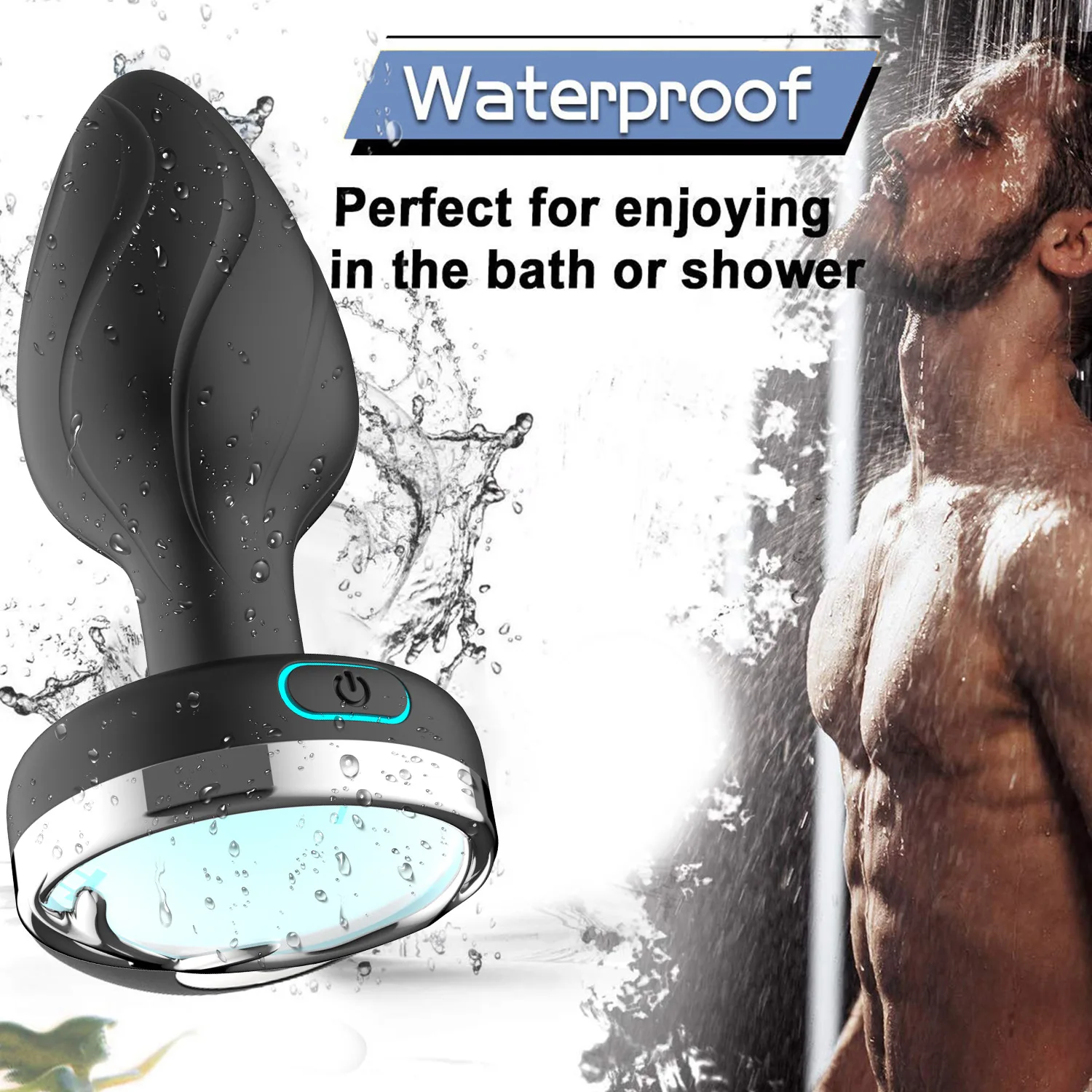 LED Remote Control Powerful Vibrating Anal Plug Silicone — photo 3