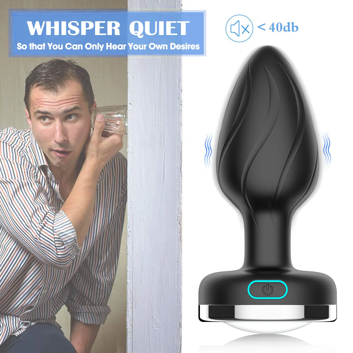 LED Remote Control Powerful Vibrating Anal Plug Silicone — photo 4