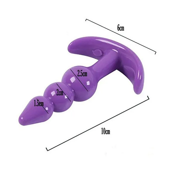 Flexible 3-Bead Anal Plug Soft Silicone for Beginner Pleasure — photo 3