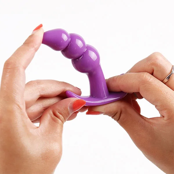 Flexible 3-Bead Anal Plug Soft Silicone for Beginner Pleasure — photo 4