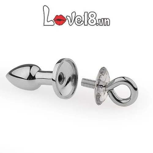 HM05U Metal Anal Plug with Detachable Tail Hook — photo 4