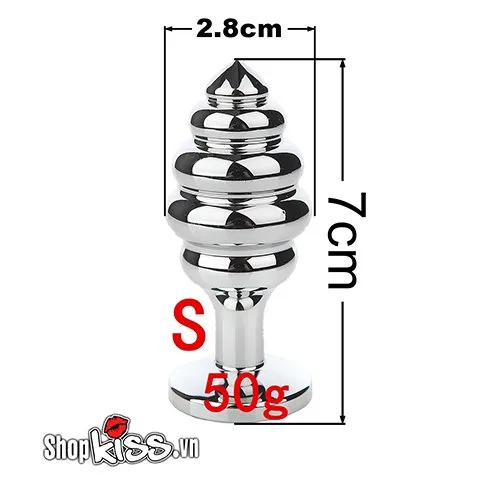 Stainless Steel Spiral Anal Plug Safe Butt Stimulator — photo 4
