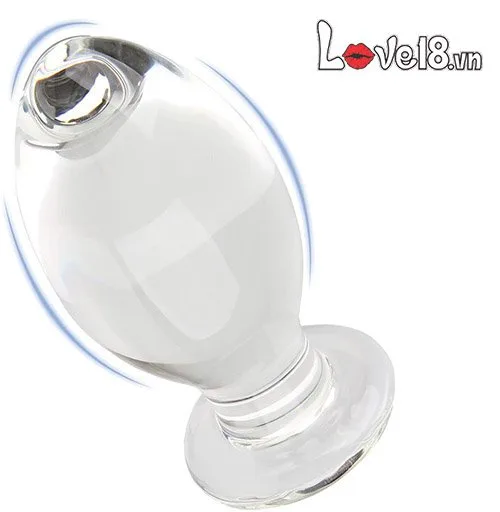 Large Drop-Shaped Glass Anal Plug for Intense Sensation Gay Toy — photo 2