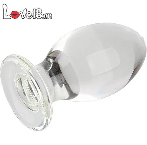 Large Drop-Shaped Glass Anal Plug for Intense Sensation Gay Toy — photo 3