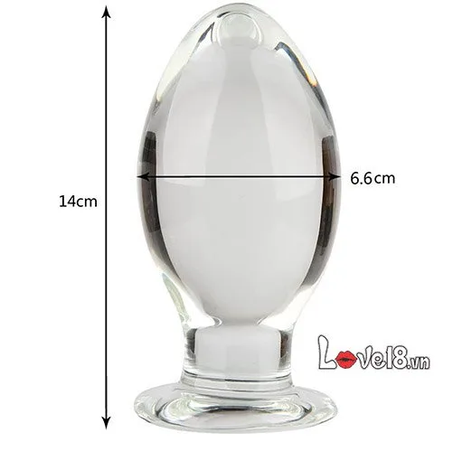 Large Drop-Shaped Glass Anal Plug for Intense Sensation Gay Toy — photo 4