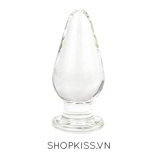 Clear Glass Anal Plug Premium Prostate Massage Pleasure Toy — photo 2