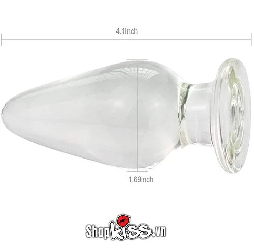 Clear Glass Anal Plug Premium Prostate Massage Pleasure Toy — photo 4