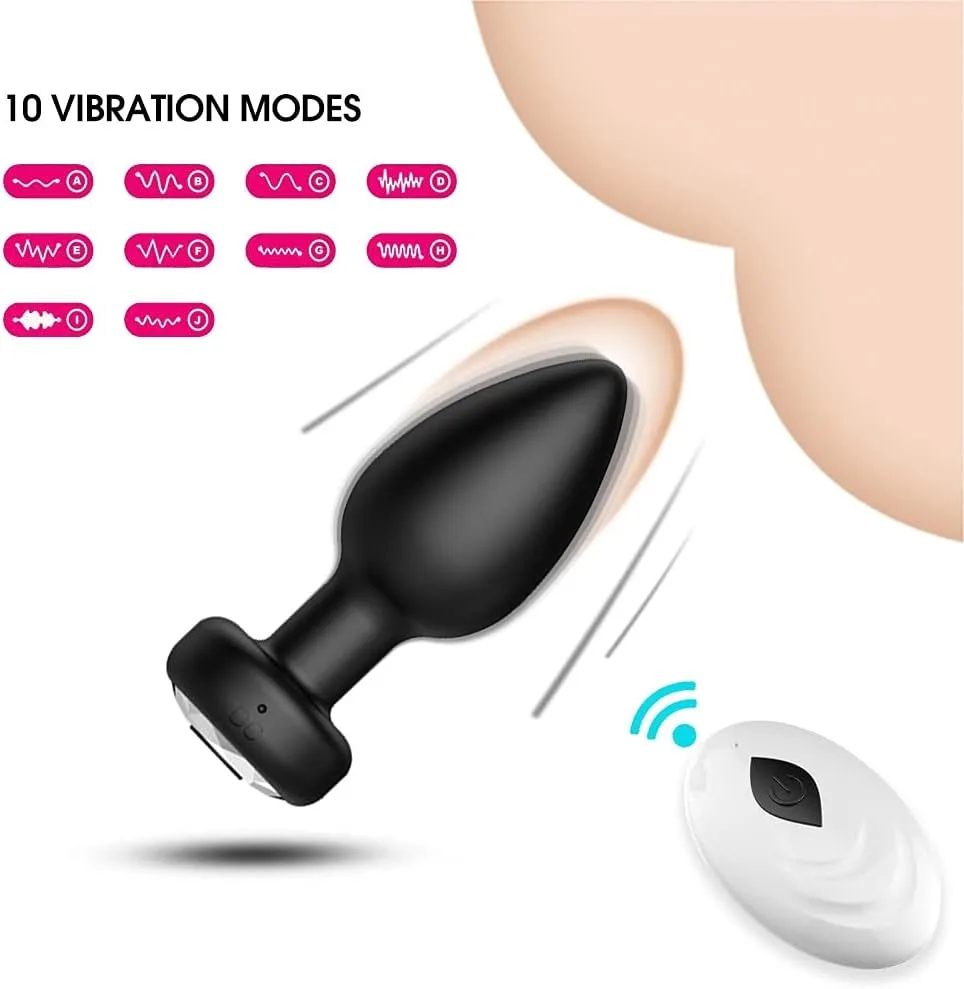 2025 Remote Control Black Anal Plug New Intense Pleasure — photo 3