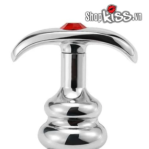 Spiral Gemmed Metal Anal Plug Prostate Sex Toy for Men — photo 5