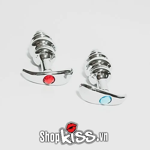 Spiral Gemmed Metal Anal Plug Prostate Sex Toy for Men — photo 6