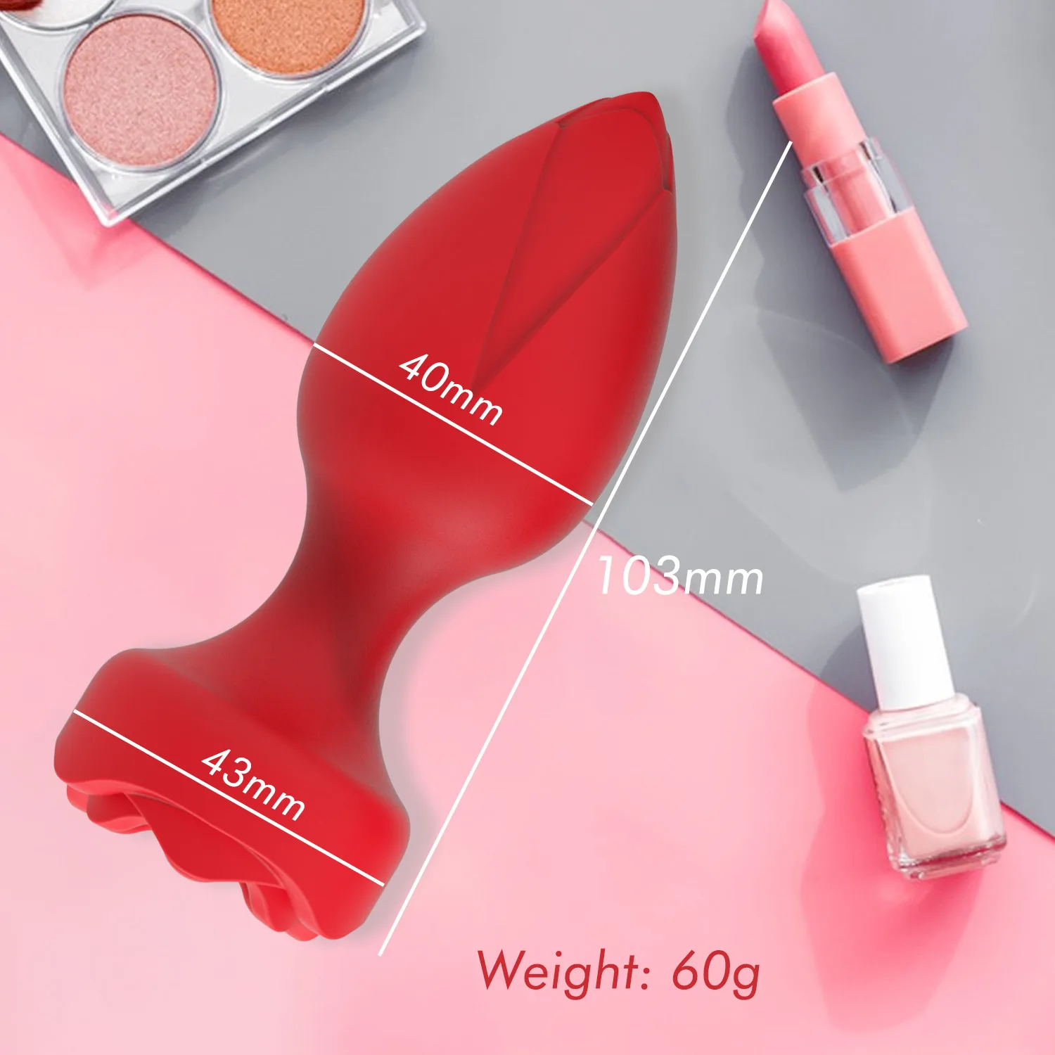 Rose-Shaped Powerful Remote Control Vibrating Anal Plug — photo 3
