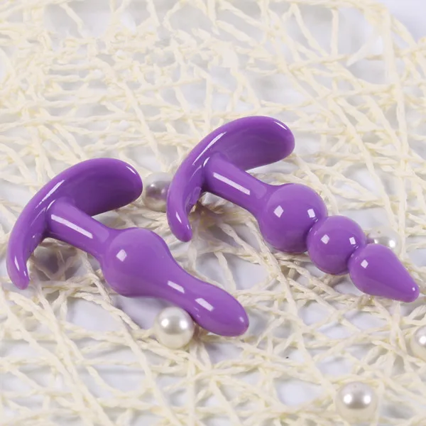 Silicone Plug 3-Level Anal Massager 8.7cm 100g Safe Soft Hong Kong — photo 2