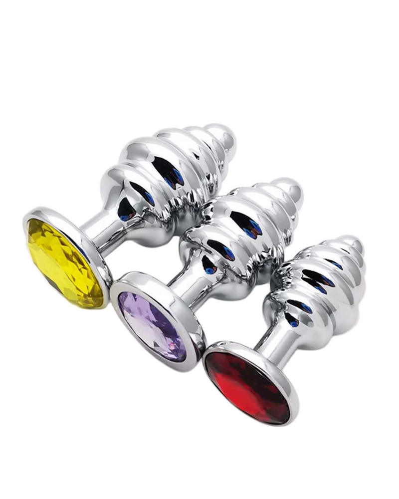 High-End Inox Spiral Anal Plug 3 Sizes Many Colors — photo 5