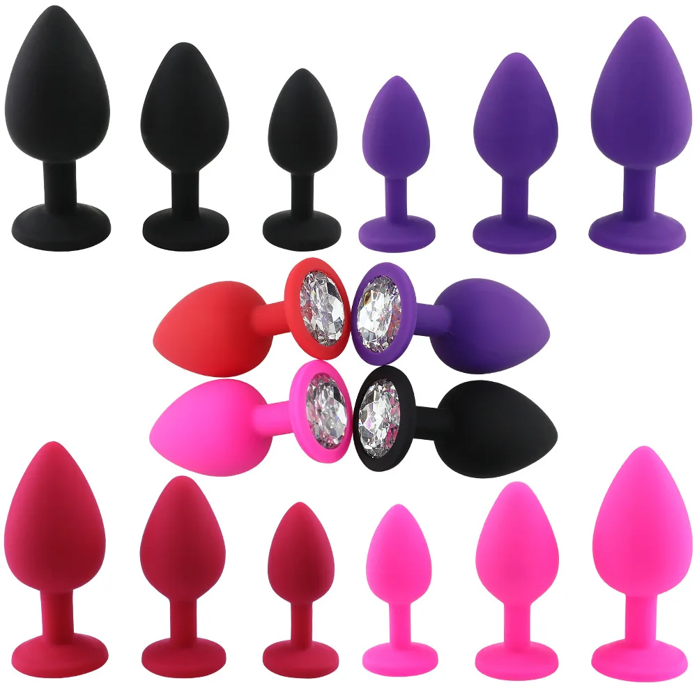 Silicone Anal Plug with Removable Gem Soft Comfortable Explore — photo 5