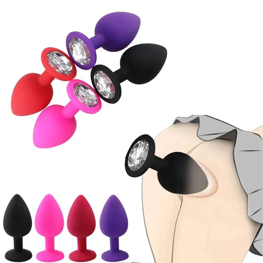 Silicone Anal Plug with Removable Gem Soft Comfortable Explore — photo 6