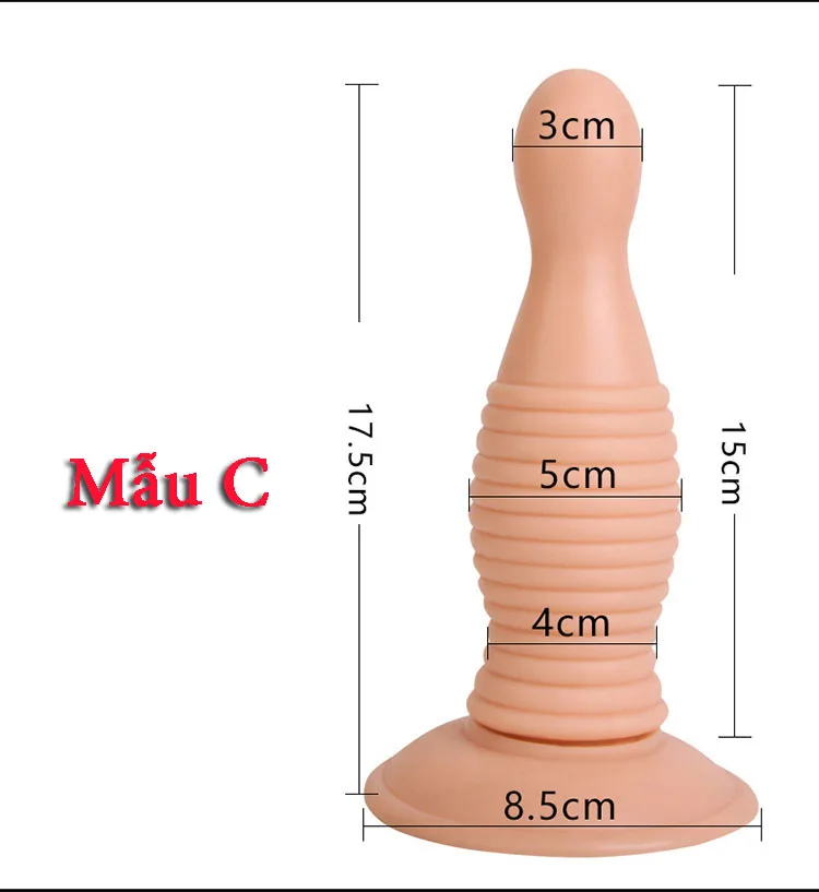 Super Soft Large Floor Mounted Anal Plug Silicone HM28 — photo 4