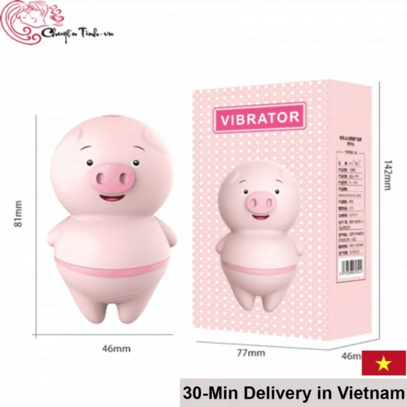 Pig-Shaped Quiet Vibrating Licking Tongue Female Toy
