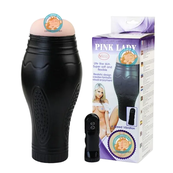 Pink Lady 4-Speed Vibration Flashlight Masturbator Soft