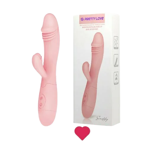 Pink Multifunctional Vibrator with Support Finger Silicone SHP842