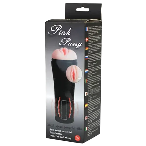 Pink Pussy Wireless Flashlight Silicone Realistic Masturbator