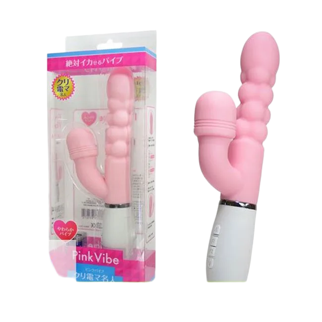 Pink Vibe Japanese Super Vibe Silicone Dildo Suction Base