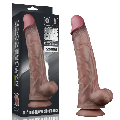 Platinum Silicone Wall-Mount Dildo 29.5cm 2-Layer Ultra Soft