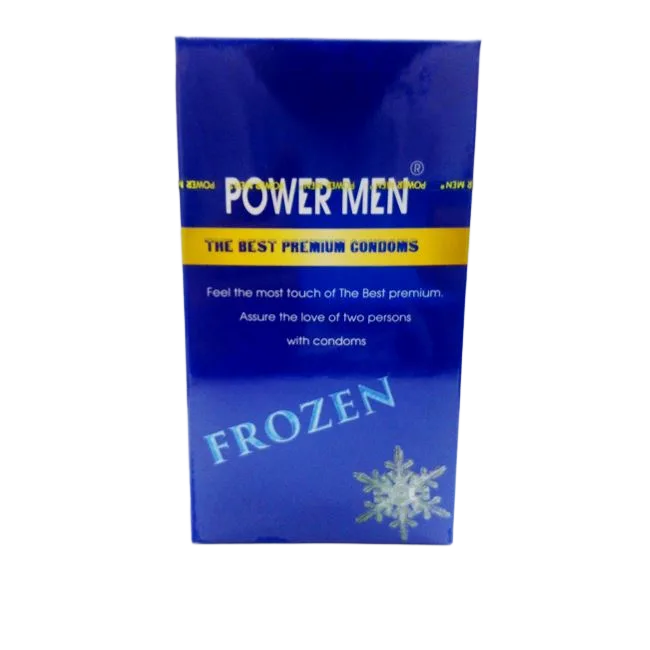 Power Men Frozen Mint Scented Ribbed Condoms High Lubrication