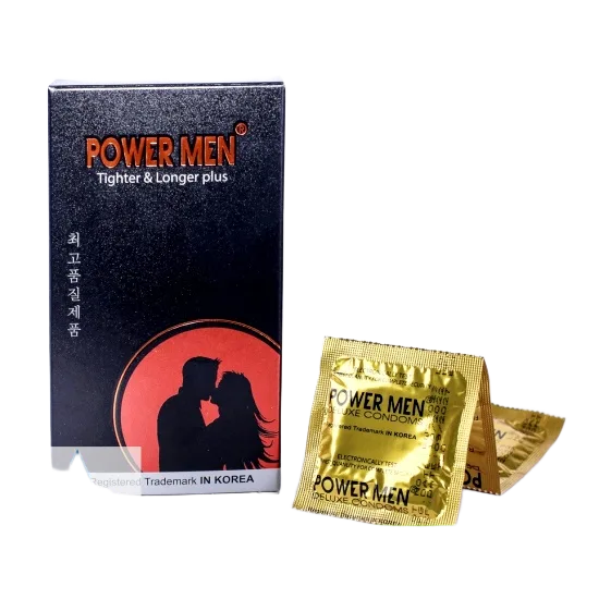 Power Men Small Size Ribbed Condom Long Lasting Delay 49mm